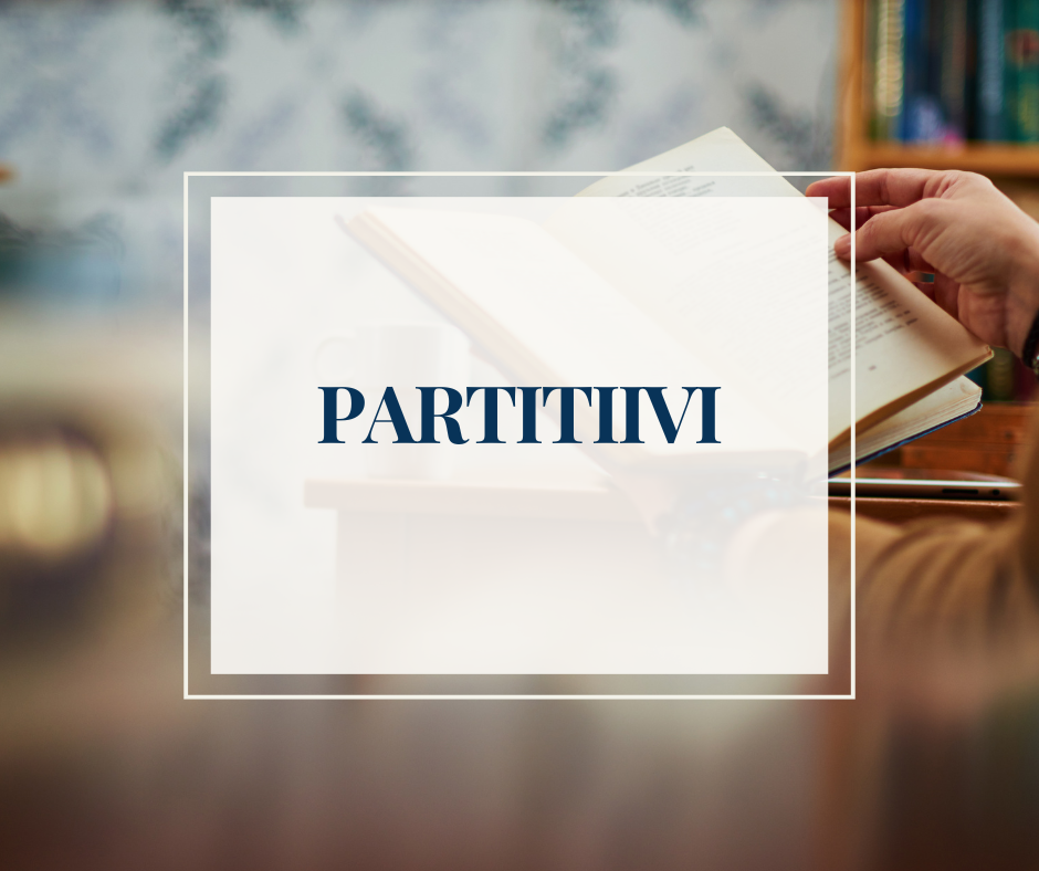 artykuły Partitiivi – fiński przypadek wyrażający cząstkowość.